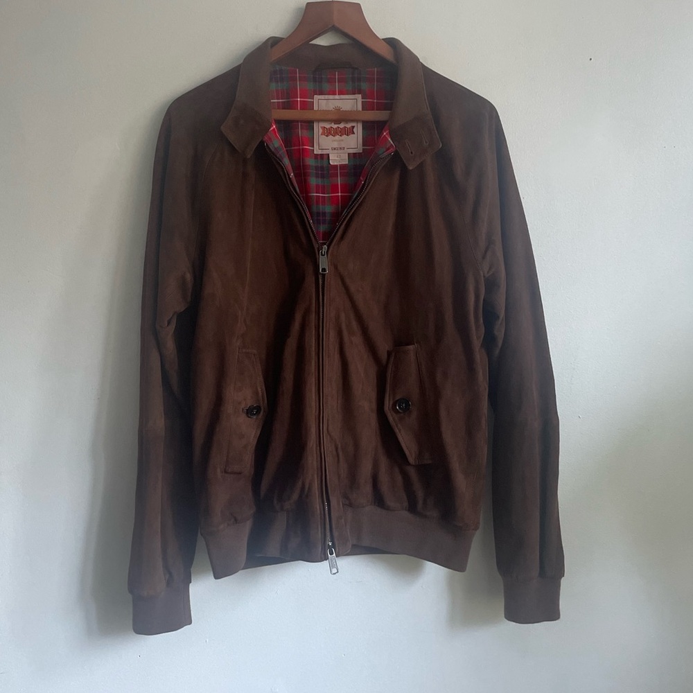 BARACUTA G9 Suede Harrington Jacket brown